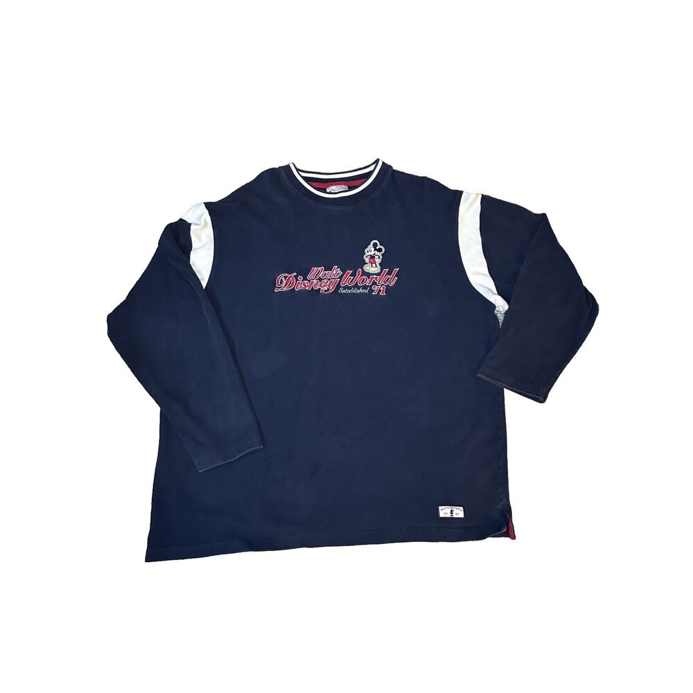 VINTAGE WALT DISNEY WORLD EMBROIDERED ESTABLISHED 71 SWEATER PULLOVER SIze XXL